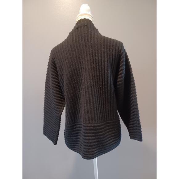 DKNY Wool Cashmere Blend Ribbed Sweater Mock Neck M - Picture 4 of 8